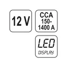 YATO Batterietester 12V Digit CCA 150-1400A