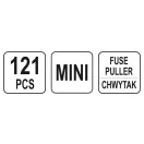 YATO Sicherungssatz 121 Teile Mini