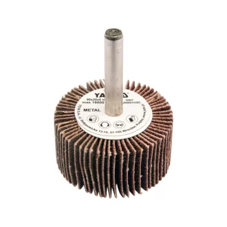 YATO Lamellen-Schleifscheibe mit Zapfen 40 x 20 x 6 mm / P40