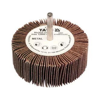 YATO Spindel-Lamellenschleifscheibe 80 x 30 x 6 mm / P150