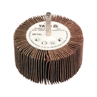 YATO Stiftlamellenschleifscheibe 80 x 40 x 6 mm / P60