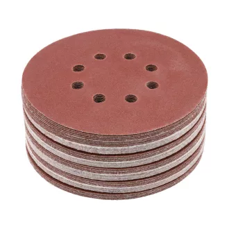 YATO Klettschleifscheibe 150 mm / P80 8-Loch (50 Stück)