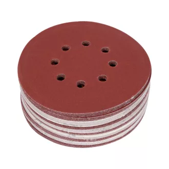   YATO Faser-Schleifscheibe mit Klettverschluss 150 mm / P240 8 Löcher (50 Stück)