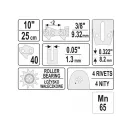YATO Kettensägenführung 10" 3/8" 1,3 mm