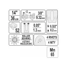 YATO Kettensägenführung 14" 3/8" 1,3 mm