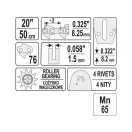 YATO Kettensägenführung 20" 0,325" 1,5 mm