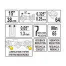 YATO Kettensägenkette 15" 0,325" 1,3 mm 64 Glieder