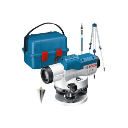BOSCH Optisches Nivelliergerät GOL 26 D + BT 160 Stativ + GR 500 Messlatte