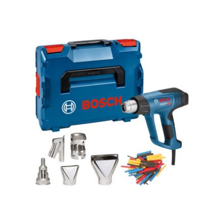 BOSCH Heißluftgebläse mit LCD-Display GHG 23-66 im L-BOXX + Düsen-Set / 2300 W