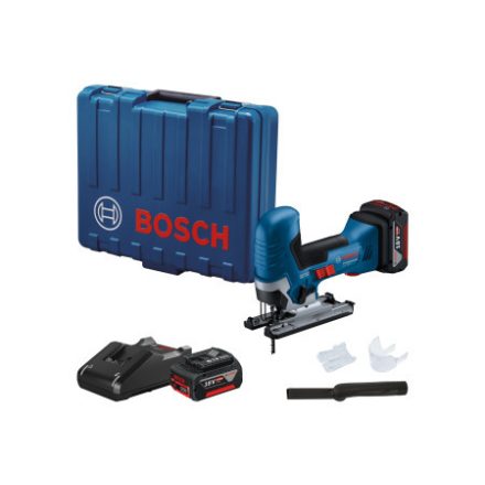 BOSCH Akku-Stichsäge GST 185-LI mit Pistolengriff, im Koffer (2 x 4,0 Ah Akku + Schnellladegerät)