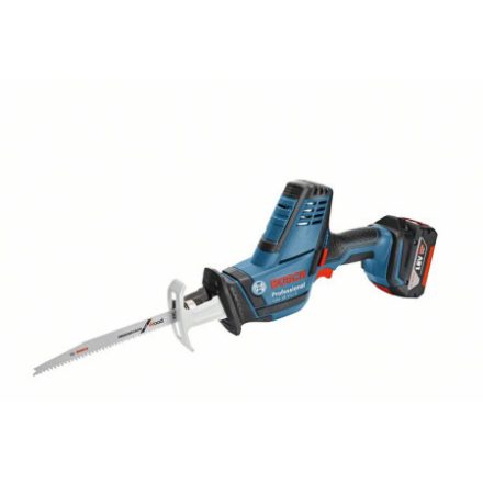 BOSCH Akku-Säbelsäge GSA 18 V-LI C im L-Boxx (2 x 5,0 Ah Akku + Schnellladegerät)