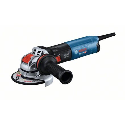 BOSCH GWX 14-125 S Winkelschleifer mit vibrationsgedämpftem Zusatzhandgriff, Schutzhülle, up