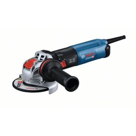 BOSCH GWX 17-125 S Winkelschleifer mit vibrationsgedämpftem Zusatzhandgriff, Schutzhülle, Block