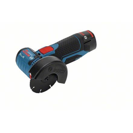 BOSCH Akku-Winkelschleifer 76 mm GWS 12V-76 in L-Boxx (2 x 3,0 Ah Akkus + Schnellladegerät)