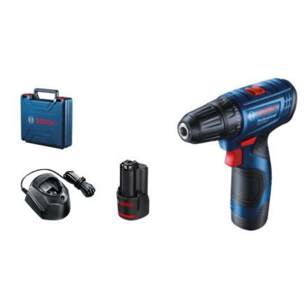 BOSCH Akku-Bohrschrauber GSR 120-LI (2 x 2,0 Ah Akku + Ladegerät) im Koffer