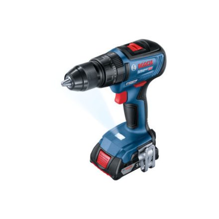 BOSCH Akku-Schlagbohrschrauber GSB 18V-50 in L-Boxx (2 x 5,0 Ah Akkus + Schnellladegerät)