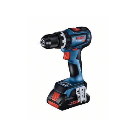 BOSCH Akku-Schlagbohrschrauber GSB 18V-90 C in L-Boxx (2 x 4,0 Ah Akkus + Schnellladegerät + Modul)