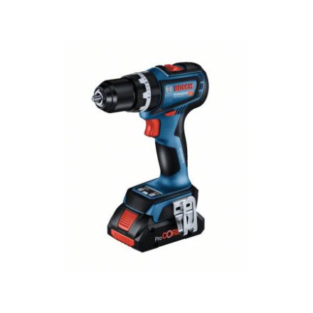 BOSCH Akku-Schlagbohrschrauber GSB 18V-90 C im L-Boxx (2 x 5,0 Ah Akku + Schnellladegerät)