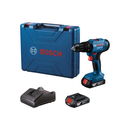 BOSCH Akku-Schlagbohrschrauber GSB 183-LI im Koffer (2 x 2,0 Ah Akkus + Ladegerät)