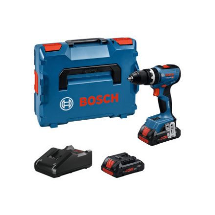 BOSCH Akku-Schlagbohrschrauber GSB 18V-65 im L-BOXX (2 x 4,0 Ah Akku + Ladegerät)