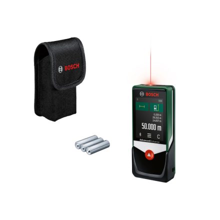 BOSCH Digitaler Laser-Entfernungsmesser AdvancedDistance 50 C mit Schutztasche (bis 50 m)
