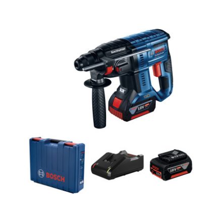 BOSCH Akku-Bohrhammer GBH 180- LI SDS-Plus im Koffer (2 x 4,0 Ah Akkus + Schnellladegerät)