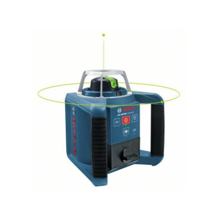 BOSCH GRL 300 HVG Grüner Rotationslaser + BT 300 Stativ + GR 240 Messlatte + LR 1G Laserempfänger + RC 1 Fernbedienung