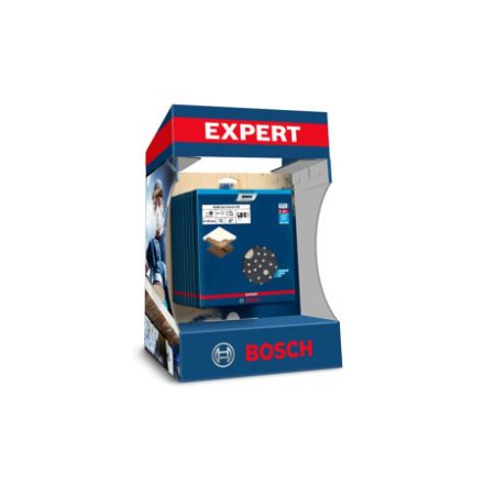 BOSCH EXPERT Schleifgitter-Set mit Klettverschluss, 7-teilig, 150 mm (10 Stück) für Theken-Display