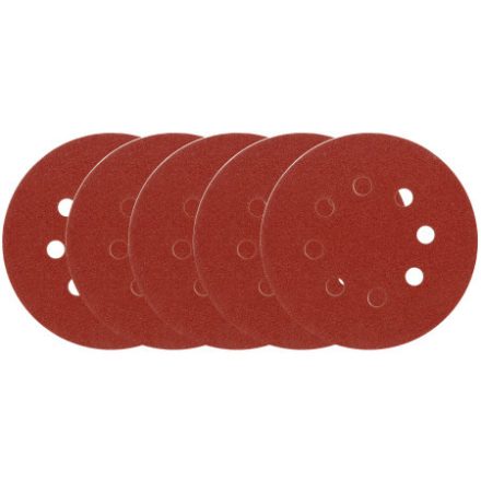 VOREL Klett-Fiberscheibe 125 mm / P60 8 Löcher (5 Stück)