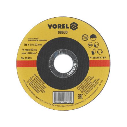 VOREL Trennscheibe für Metall 115 x 1,0 x 22,2 mm