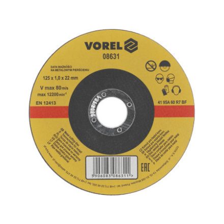 VOREL Trennscheibe für Metall 125 x 1,0 x 22,2 mm