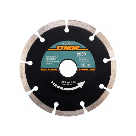 STHOR Diamant-Trennscheibe 125 x 2,0 x 7,0 x 22,2 mm segmentiert