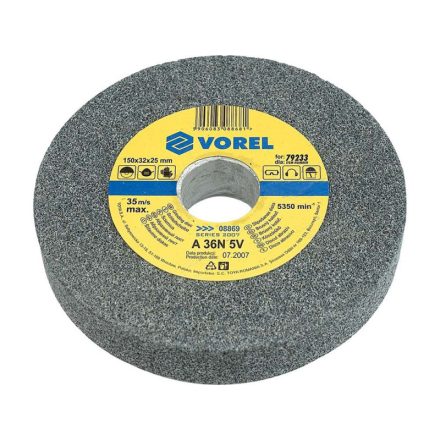 VOREL Schleifscheibe 150 x 32 x 25 mm feine Körnung