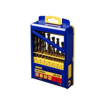 IRWIN Schraubenbohrer-Set 19-teilig HSS Co zylindrisch (1-10 mm)