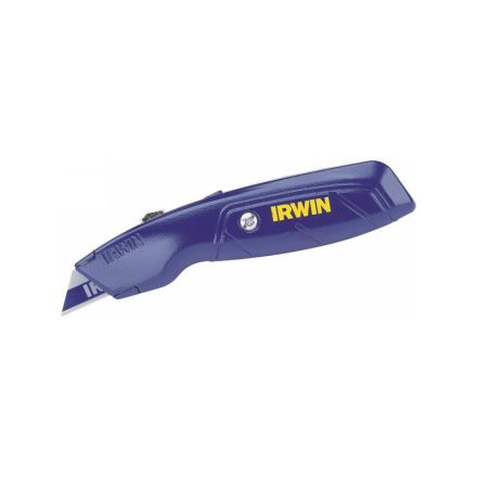 IRWIN Trapezklingenmesser mit einziehbarer Klinge + 3 Bimetallklingen