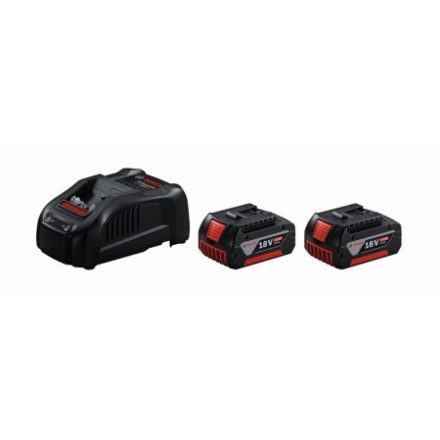 BOSCH Akku-Set GBA 18V / 2 x 5,0 Ah Akku + GAL 1880 CV Schnellladegerät