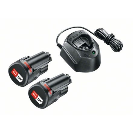 BOSCH Akku-Set PBA 12V / 2 x 1,5 Ah Akku + GAL 1210 CV Ladegerät