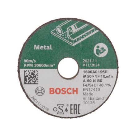 BOSCH Trennscheibe für Metall 50 x 1,0 x 10 mm A 60 N BF (3 Stück)