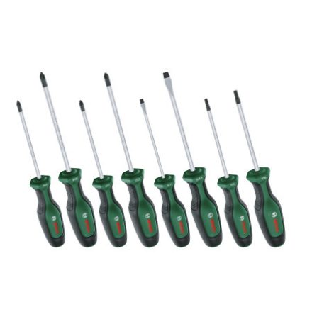 BOSCH Schraubendreher-Set 8-teilig S2 (PH, PZ, SL, TX)