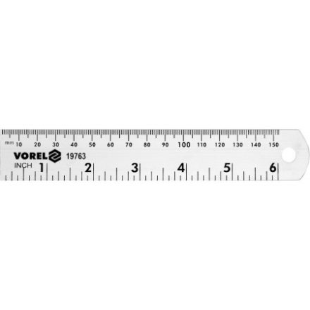 VOREL Lineal 150 mm Aluminium