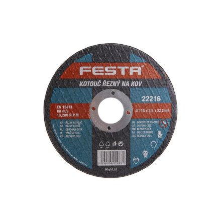 FESTA Trennscheibe für Metall 115 x 2,5 x 22,2 mm