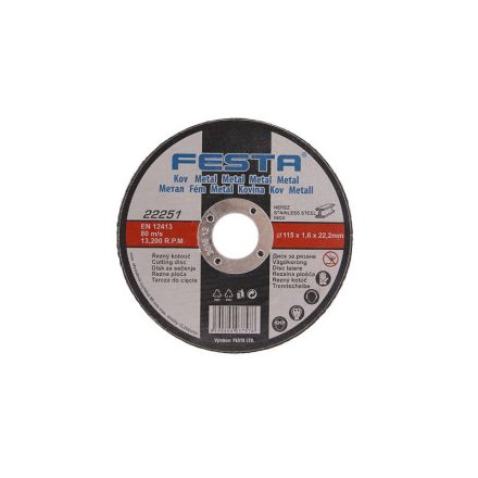 FESTA Trennscheibe für Metall 115 x 1,6 x 22,2 mm
