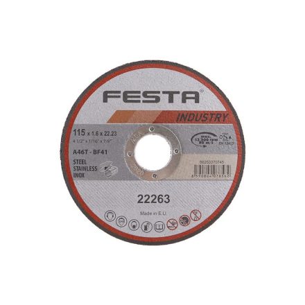 FESTA INDUSTRY Trennscheibe für Metall 115 x 1,6 x 22,2 mm