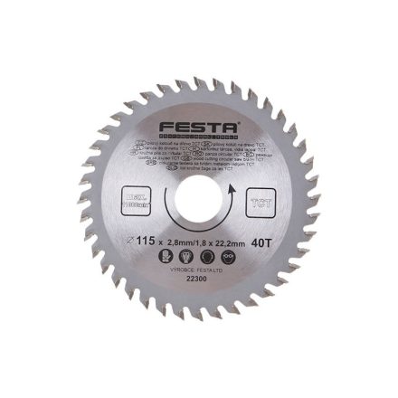 FESTA Sägeblatt für Holz 115 x 22,2 x 1,8 mm / 40T
