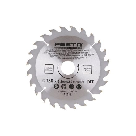 FESTA Sägeblatt für Holz 180 x 30 x 2,2 mm / 24T