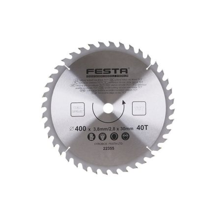 FESTA Sägeblatt für Holz 400 x 30 x 2,8 mm / 40Z