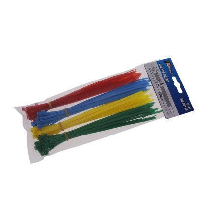 Kabelbinder-Set 200 x 3,6 mm (rot-grün-gelb-weiß) (100 Stück)