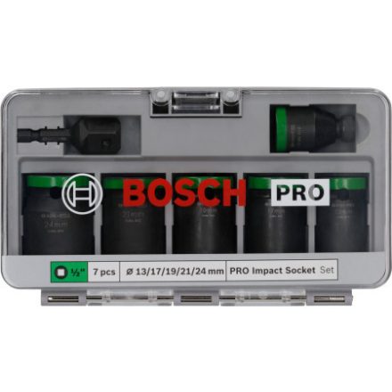 BOSCH PRO Set von Steckschlüsseln 7-teilig 1/2" 13-24 mm CrMo
