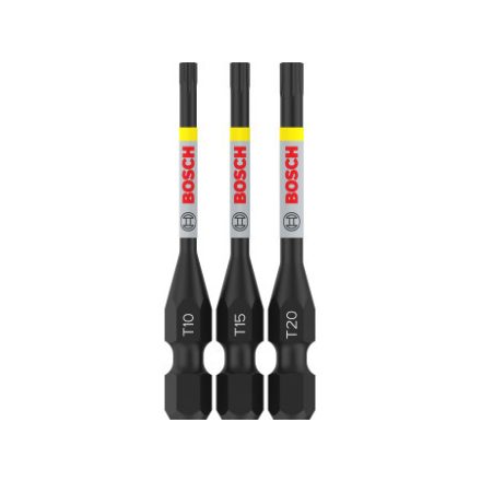 BOSCH PRO Impact Bit Set 3-teilig T10 / T15 / T20 x 55 mm 1/4" Hex