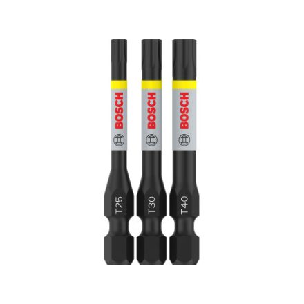 BOSCH PRO Impact Bit-Set 3-teilig T25 / T30 / T40 x 55 mm 1/4" Hex